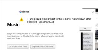 how to fix itunes unknown error 0xe800000a