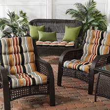 Greendale Home Fashions 44 X 22 In Outdoor High Back Chair Cushion Set Of 2 Brick Stripe