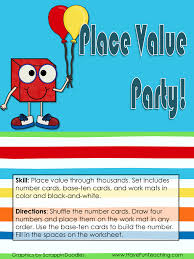 Place Value Party Place Value Activity Have Fun Teaching