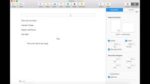 How To Set Up Mla Format For Apples Pages