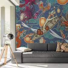 Koi Fish Wallpaper Asian Design