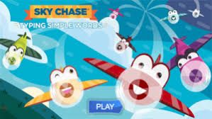 sky chase typing safe kid games