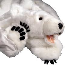 faux white polar bear rug