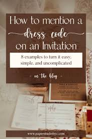 dress code on an invitation