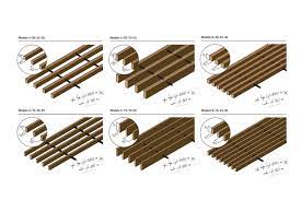 sizes for solid wood slats used in