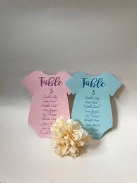 Baby Shower Place Cards Baby Shower Table Seating Charts