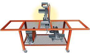 interchangeable saw table on wheels