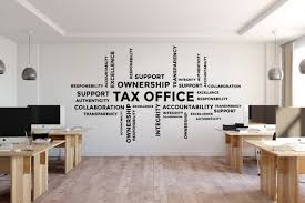 Tax Office Decor Office Wall Decal Idea
