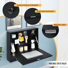 Wall Mount Floating Desk Foldable Space