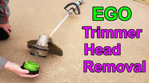 How to remove spool head on EGO 56V string trimmer - YouTube
