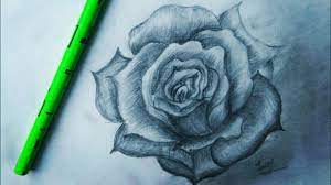 how to draw a 3d rose simply kids easy