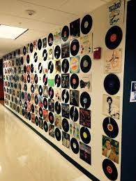 hall decorations with vinyl records