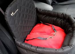 Black Quilted Dog Car Seat