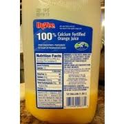 calcium fortified orange juice