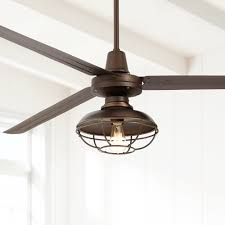 Over 2,300 reviewers give this ceiling fan five stars, and dozens were particularly impressed with its industrial elements, like the caged light and black metal. 72 Casa Vieja Industrial Outdoor Ceiling Fan With Light Led Remote Control Oil Rubbed Bronze Cage Damp Rated For Patio Porch Walmart Com Walmart Com