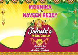 indian wedding flex banner design psd