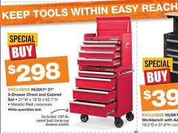 husky 27 inch 9 drawer tool chest and