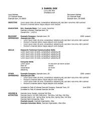 Job Resume Outline Examples Yun56co Simple Job Resume Template