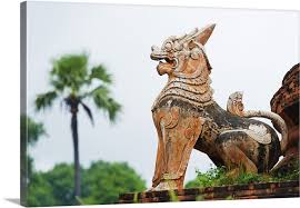 Myanmar Mandalay Inwa Lion Statue