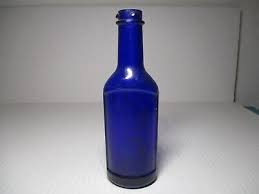 Laxol Bottle 7 034 Cobalt Blue Glass