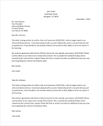 Sample Letter Of Termination Of Contract Service Scrumps