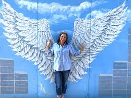 Angel Wings Mural Wall Selfie In W