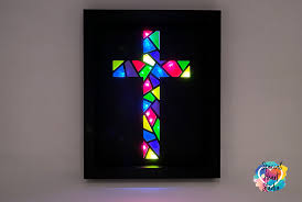 Stained Glass Cross With Cardstock