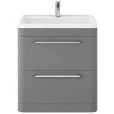 With a free standing sink, our sleek countertop cabinets create the perfect base. Floor Standing Vanity Unit Basin 800mm Cool Grey Hudson Reed Solar U Sol203