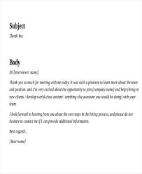 028 Post Interview Thank You Letter Email Template Ideas