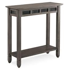 Gray Rectangle Wood Console Table