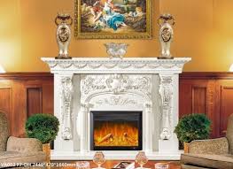 China Antique White Electric Fireplace