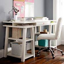 Tangkula computer desk with 2 storage drawers, 47.5 inch computer table study writing desk, modern home office desk study desk with storage space (white) 4.5 out of 5 stars 218 $149.99 $ 149. Customize It Storage Trestle Desk Pbteen