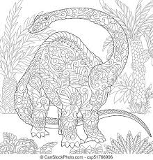 Download and print these brontosaurus coloring pages for free. Extinct Species Brontosaurus Dinosaur Coloring Page Of Brontosaurus Dinosaur Of The Late Jurassic Period Freehand Sketch Canstock