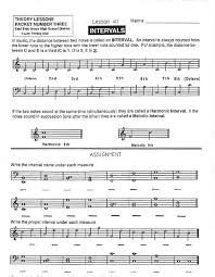 Your goal is to identify the interval between the two notes. Interval Lesson 41 Worksheet