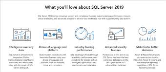 Overview Of Sql Server 2019 Features