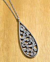 patricia locke matrix silvertone pendant necklace in all crystal