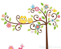 owl friends on the lovely tree children