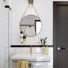 Full size bathroom lights over vanity mirror. Round Bathroom Mirror Inspirations Shopping Picks Apartment Therapy