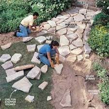how to build a stone path diy