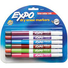 expo low odor dry erase markers fine