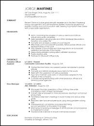 Free Entry Level Probation Officer Resume Template Resume Now