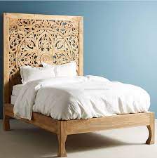 Indoor Teak Wood Carved Wooden Bed