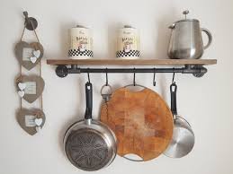 Industrial Kitchen Pot Rack With Shelf