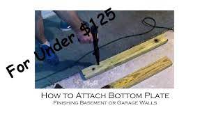 bottom plate of wall to concrete floor