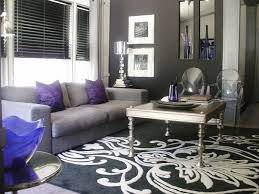silver and purple living rooms