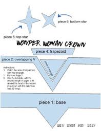 Wonder Woman Crown Template New Gal Gadot Simple Materials By New