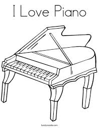 I love piano coloring page. I Love Piano Coloring Page Twisty Noodle