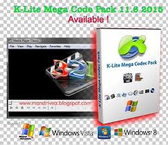 Codecs are computer programs that encode or decode videos, and different codecs work with various video formats. K Lite Codec Pack Directshow Windows Media Player Video For Windows Png Clipart Audio File Format