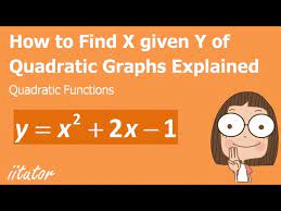 How To Find X Given Y Of Quadratic