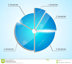 Glossy Business Pie Chart Vector Diagram Stock Vector